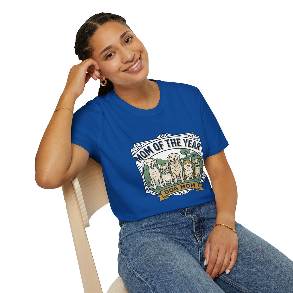 Dog Mom T-Shirt — "Mom of the Year" Cute Dog Mom Graphic Tee