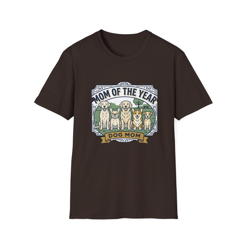 Dog Mom T-Shirt — "Mom of the Year" Cute Dog Mom Graphic Tee