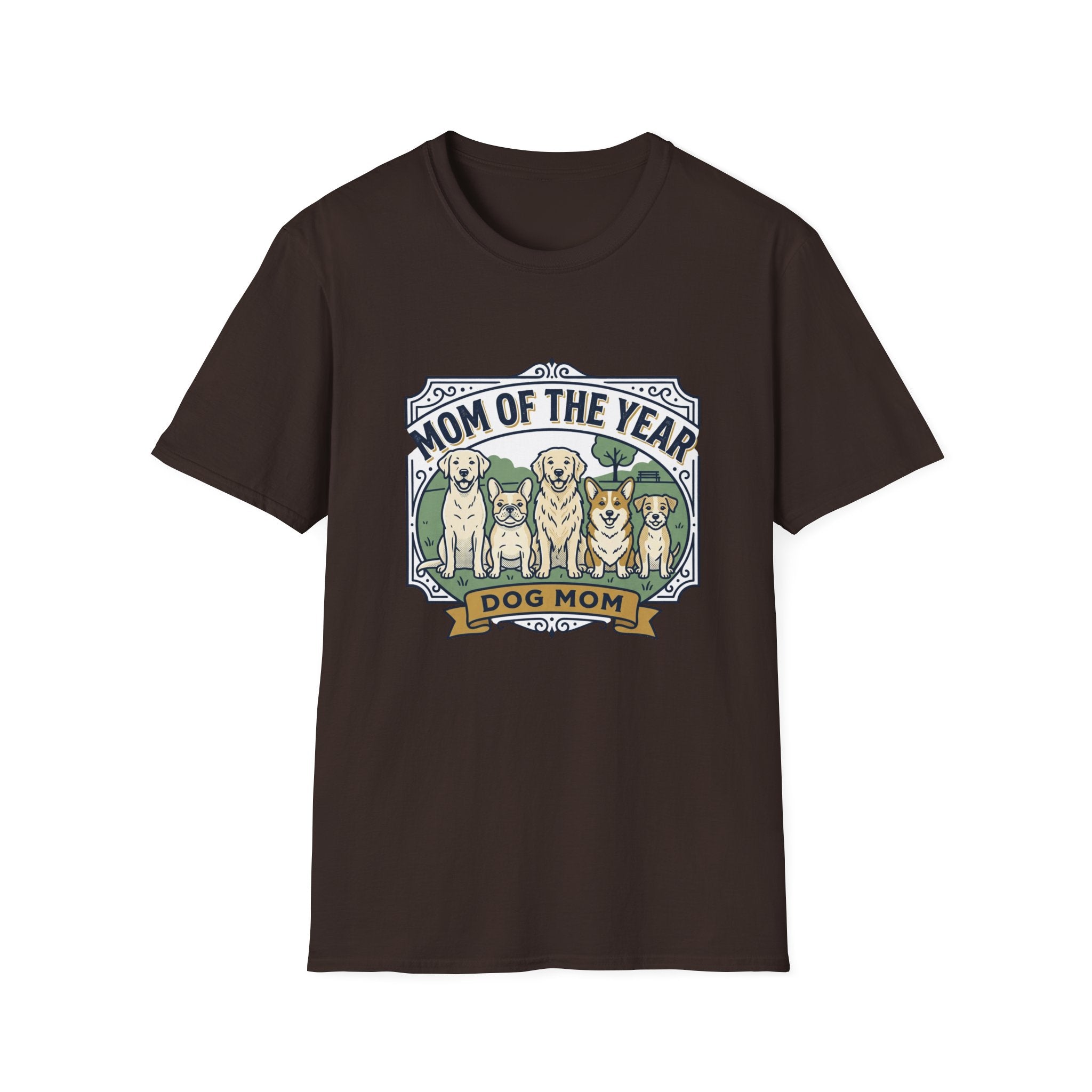 Dog Mom T-Shirt — "Mom of the Year" Cute Dog Mom Graphic Tee
