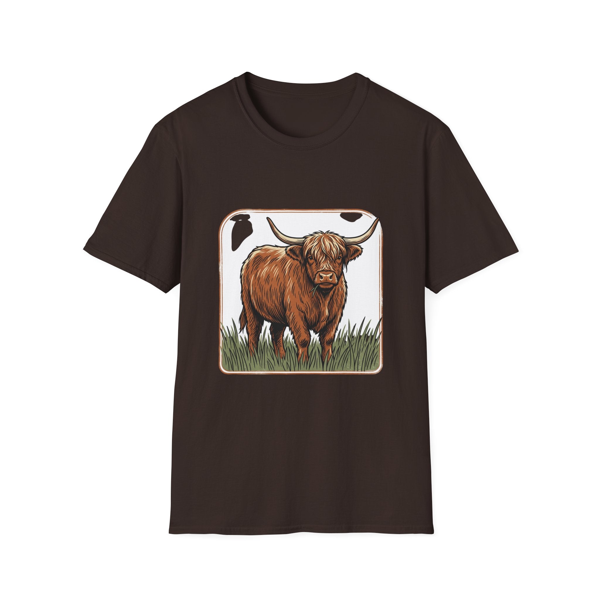 Highland Cow T-Shirt — Rustic Scottish Cattle Tee