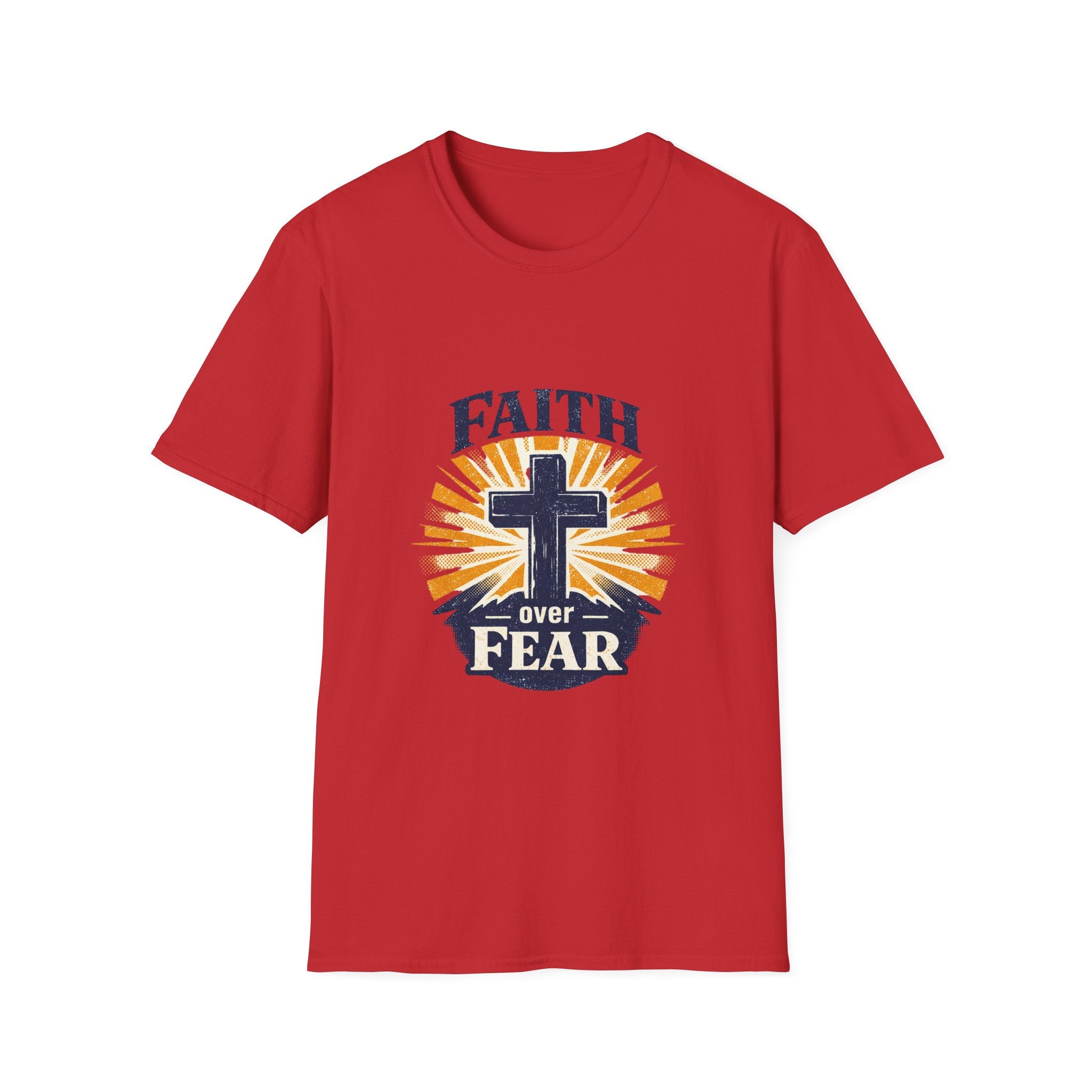 Faith Over Fear T-Shirt — Christian Cross Inspirational Tee