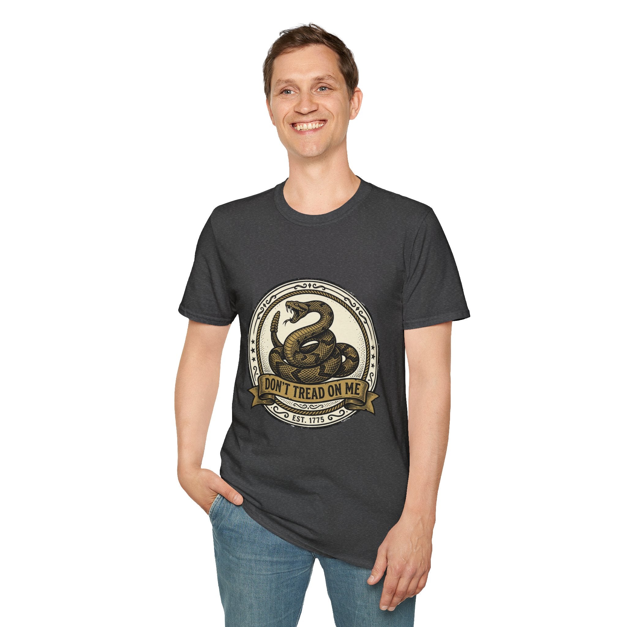 Don't Tread On Me Snake T-Shirt — Gadsden Flag Vintage Patriotic Tee