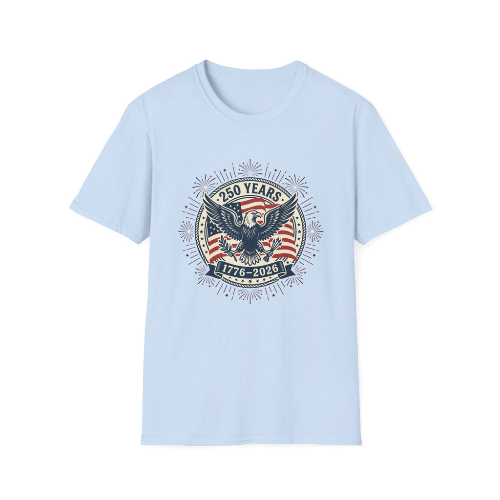 250 Years 1776–2026 Eagle T-Shirt — Patriotic American Independence Shirt