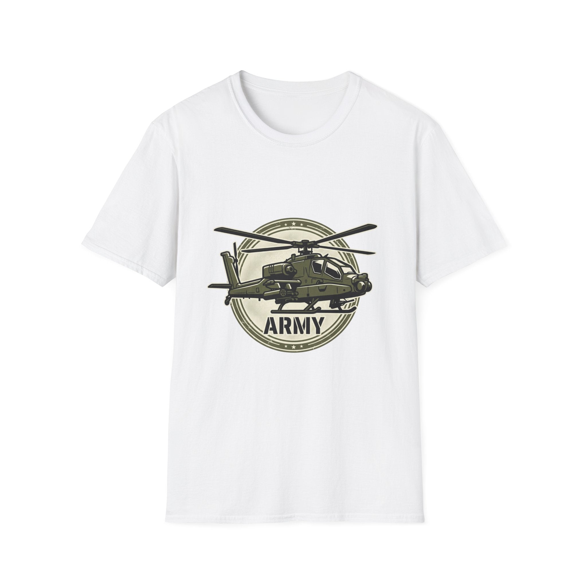 Army Helicopter T‑Shirt — Military Aviation Badge Tee