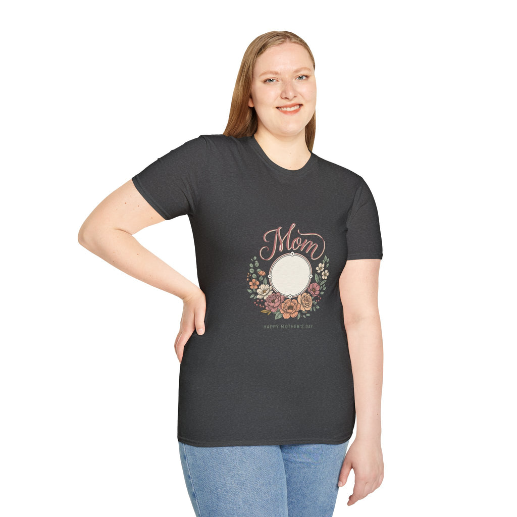 Mom Floral Photo Frame T-Shirt — Mother’s Day Keepsake Tee