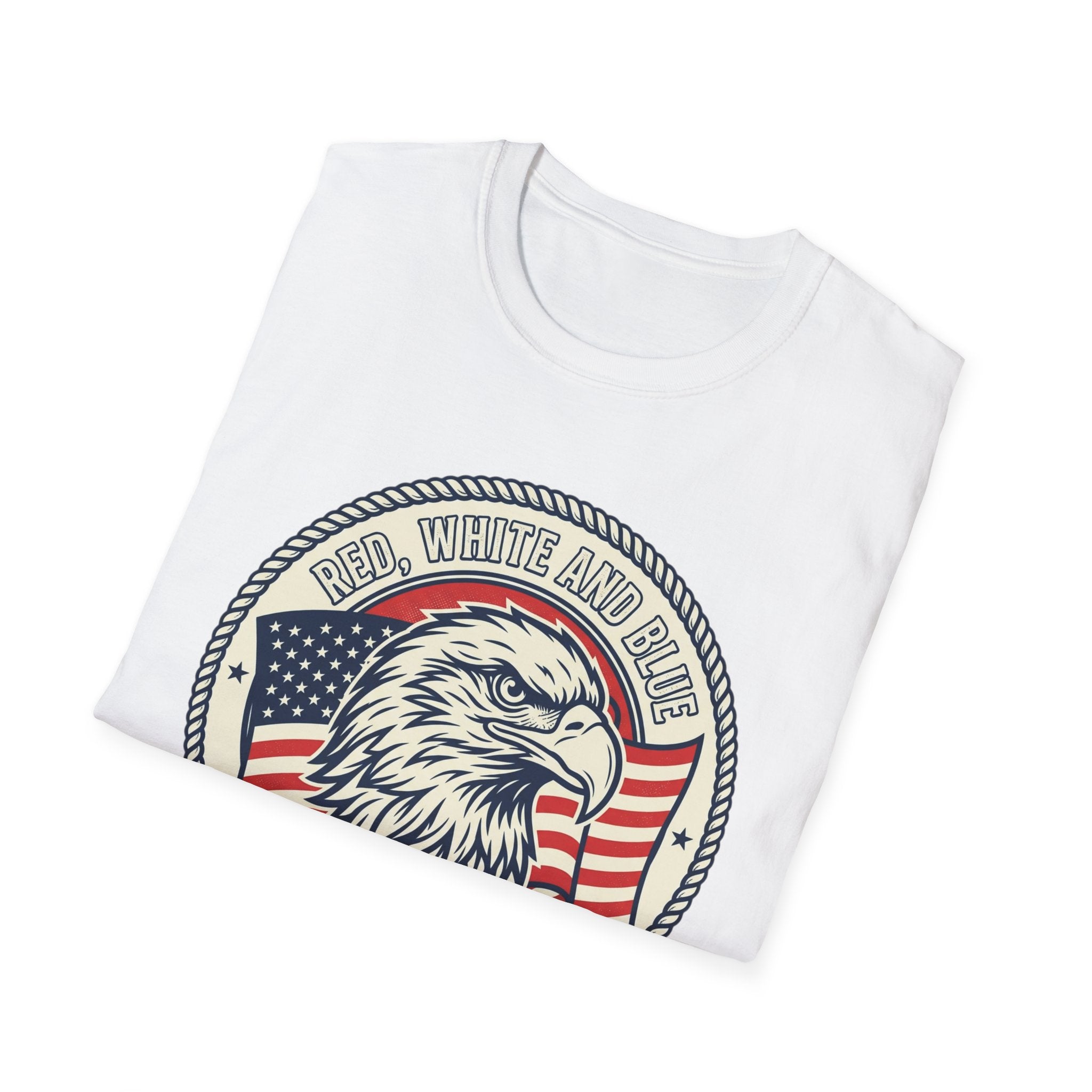 Patriotic Eagle T-Shirt — "Red White and Blue For Life" Graphic