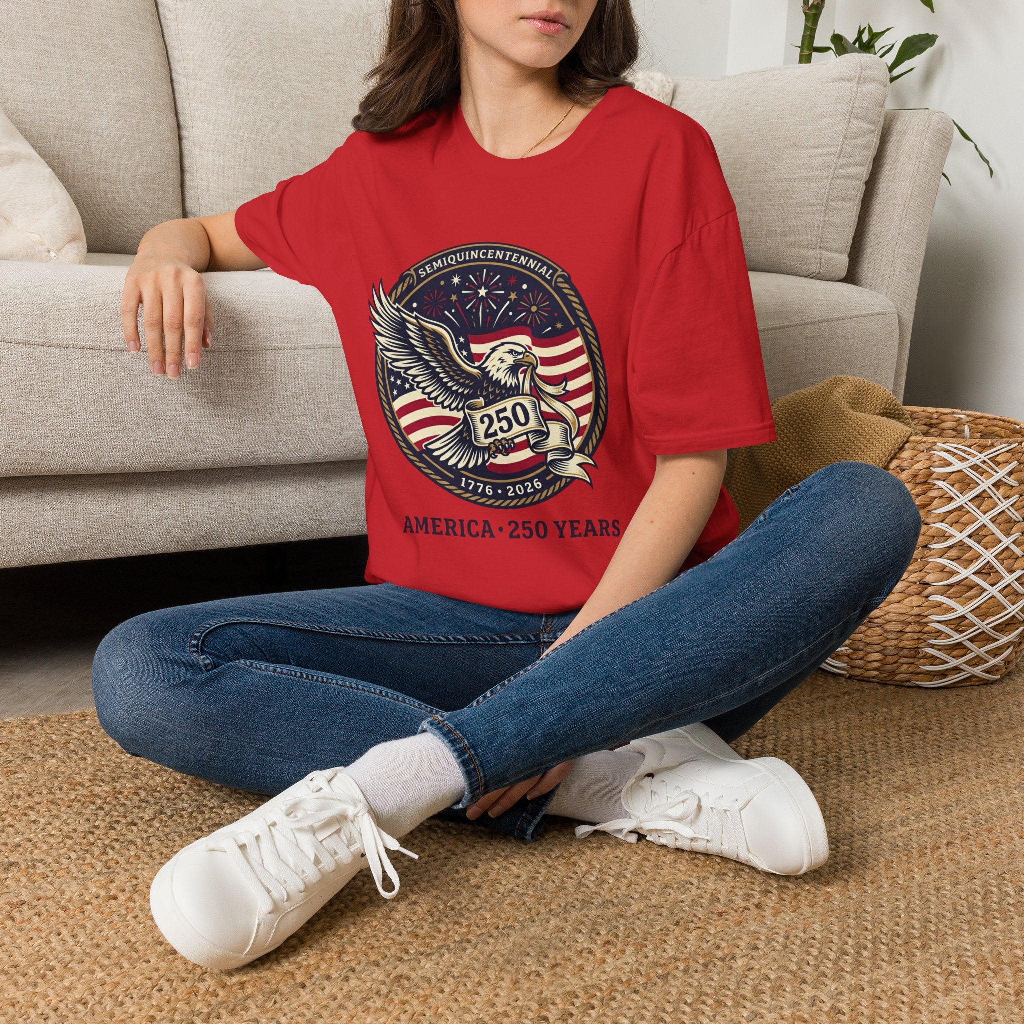 250th America Eagle T-Shirt — Semiquincentennial Patriotic Shirt