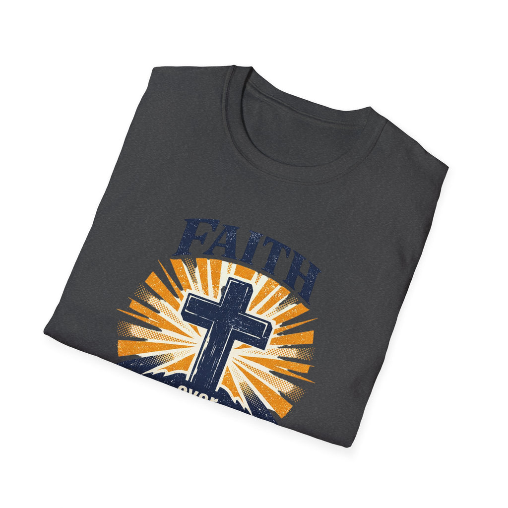 Faith Over Fear T-Shirt — Christian Cross Inspirational Tee