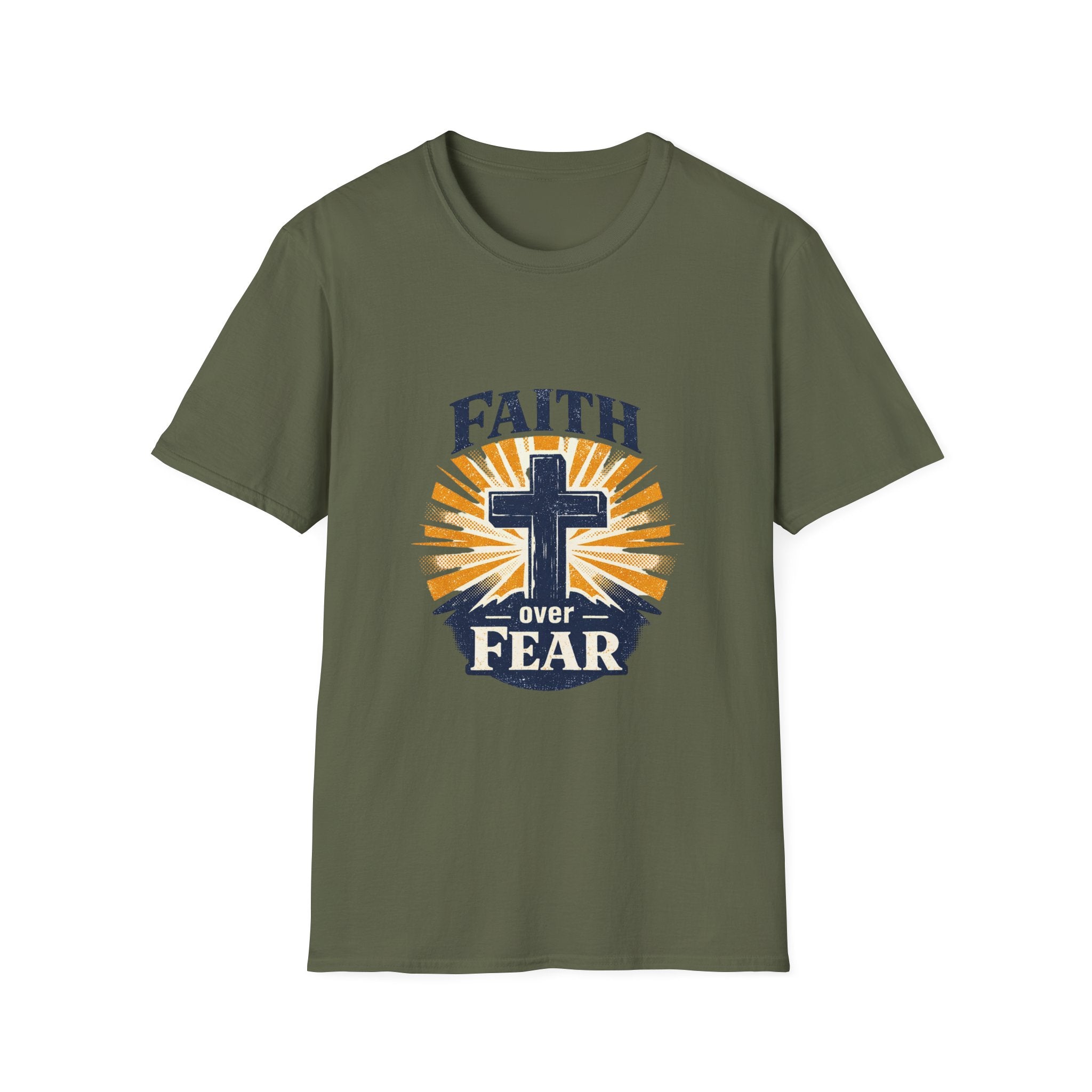 Faith Over Fear T-Shirt — Christian Cross Inspirational Tee