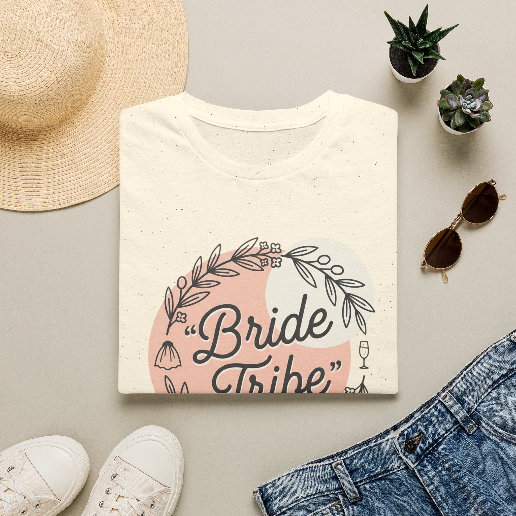 Bride Tribe T-Shirt — Boho Floral Bachelorette Tee