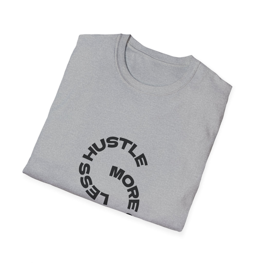 T-Shirt — "More Coffee Less Hustle" Minimalist Graphic Tee