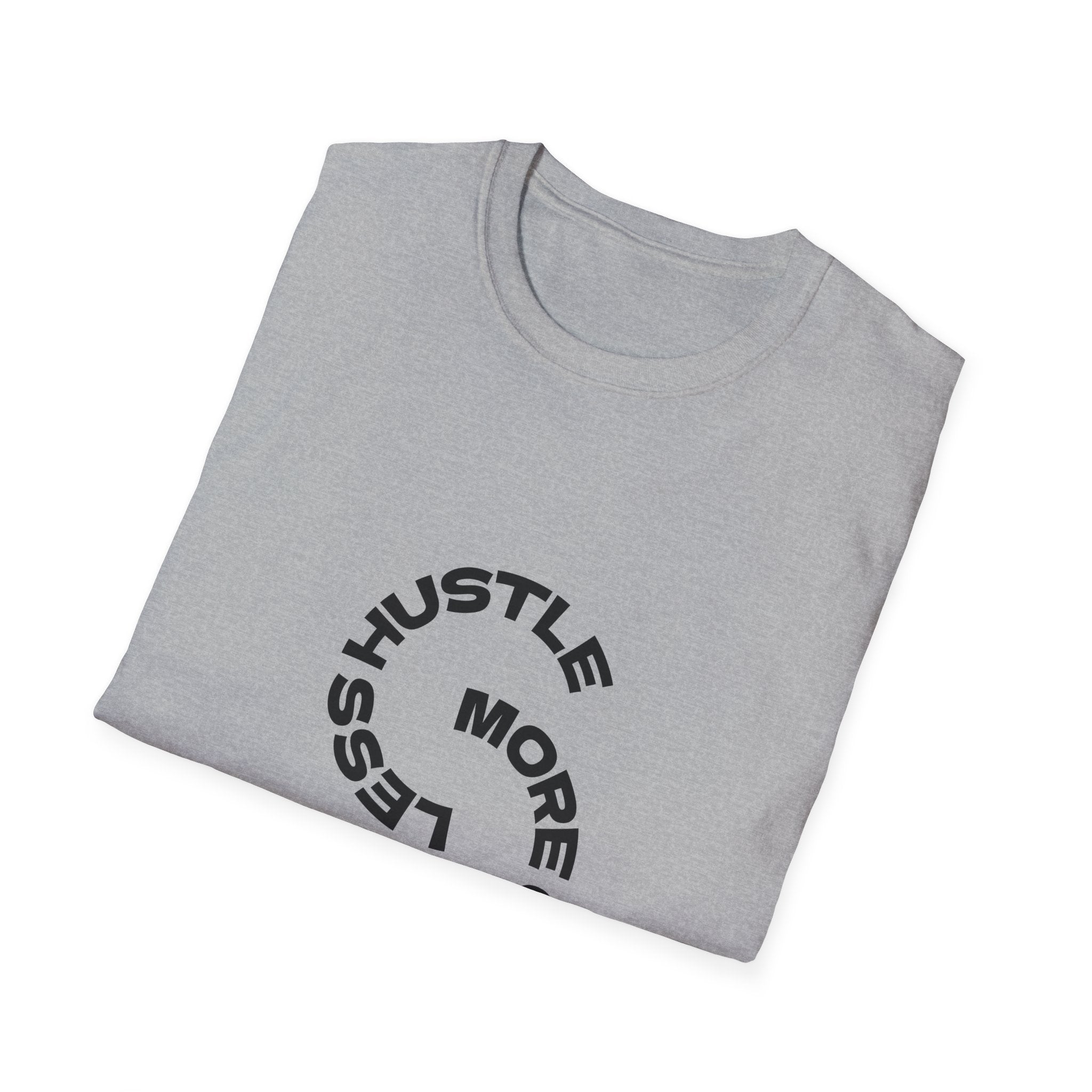 T-Shirt — "More Coffee Less Hustle" Minimalist Graphic Tee