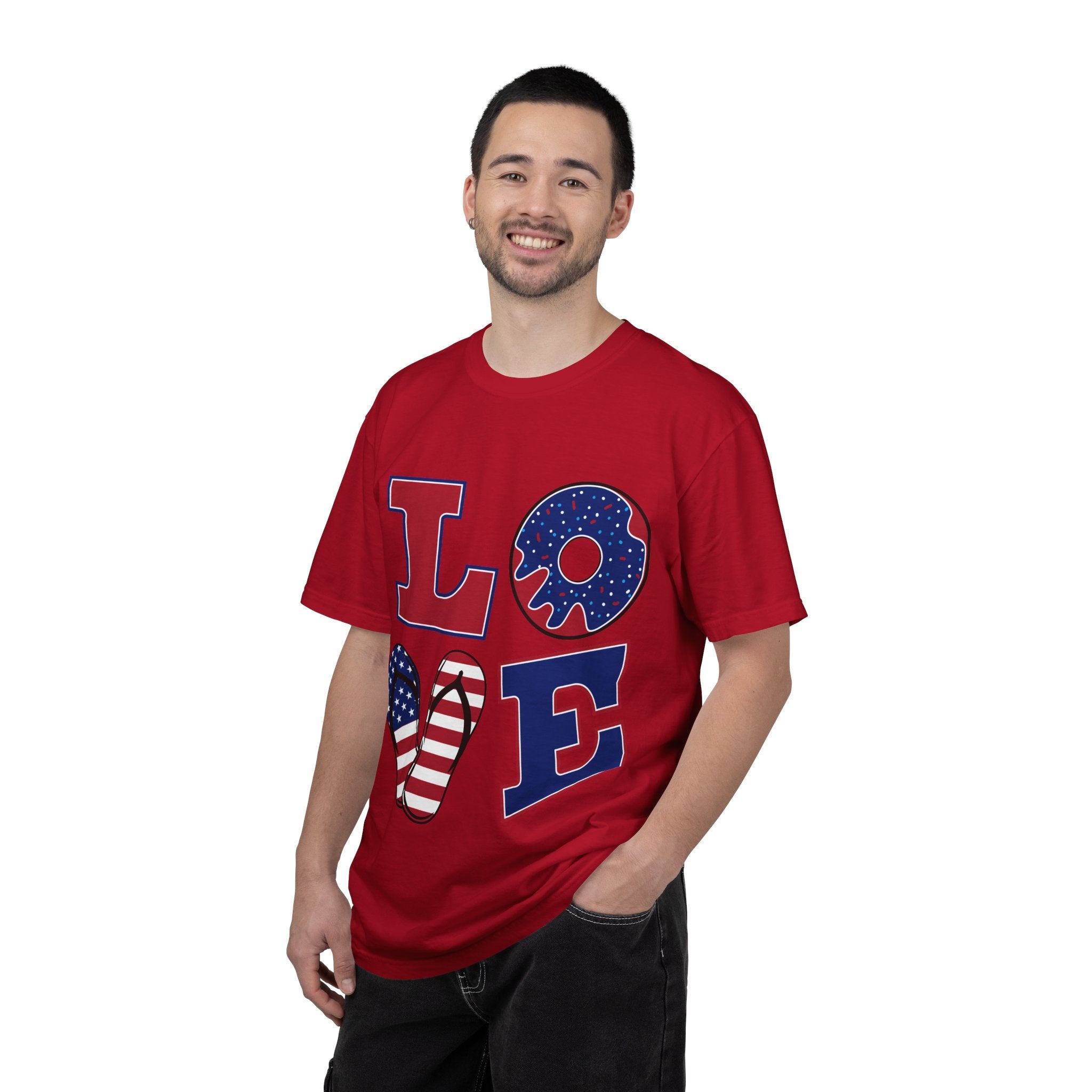 Patriotic 'LOVE' Graphic T-Shirt