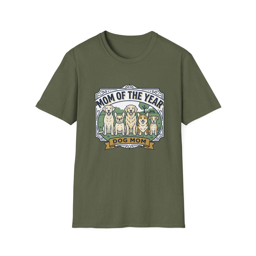 Dog Mom T-Shirt — "Mom of the Year" Cute Dog Mom Graphic Tee
