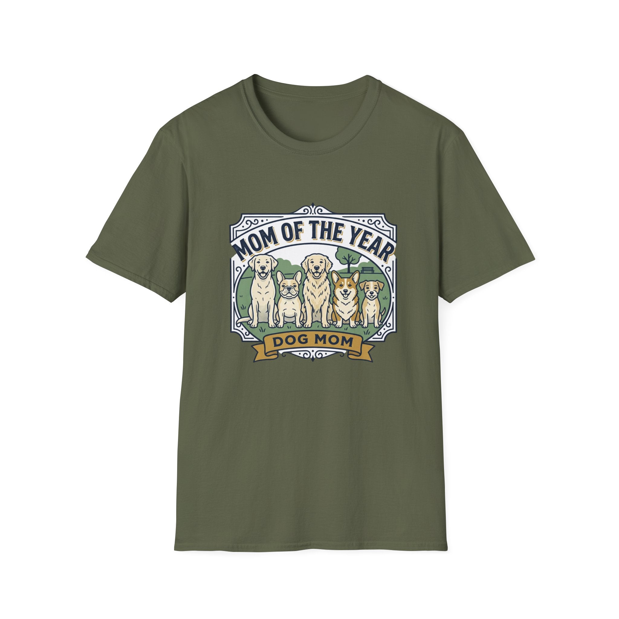 Dog Mom T-Shirt — "Mom of the Year" Cute Dog Mom Graphic Tee