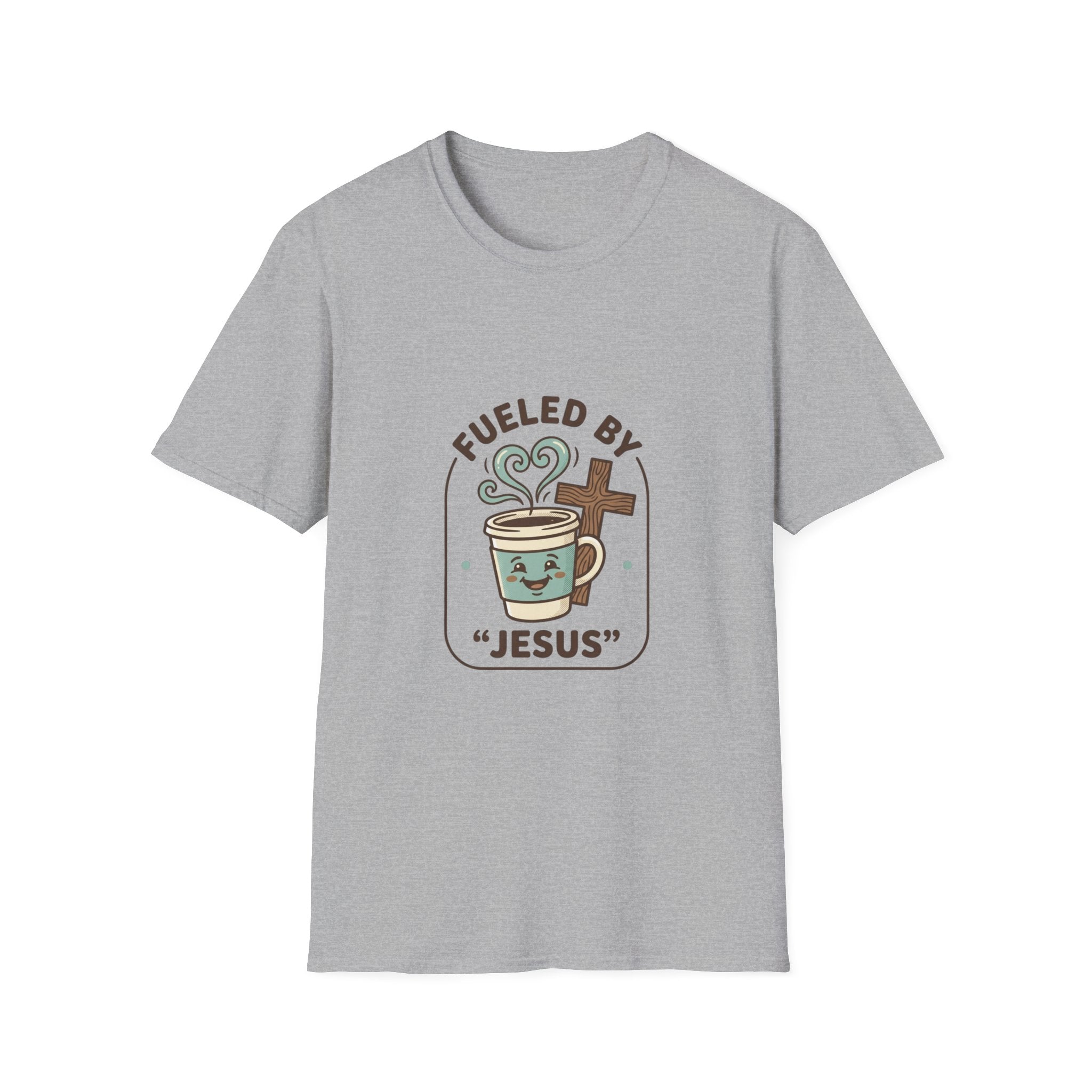 Fueled by Jesus Coffee T-Shirt — Christian Faith Coffee Tee