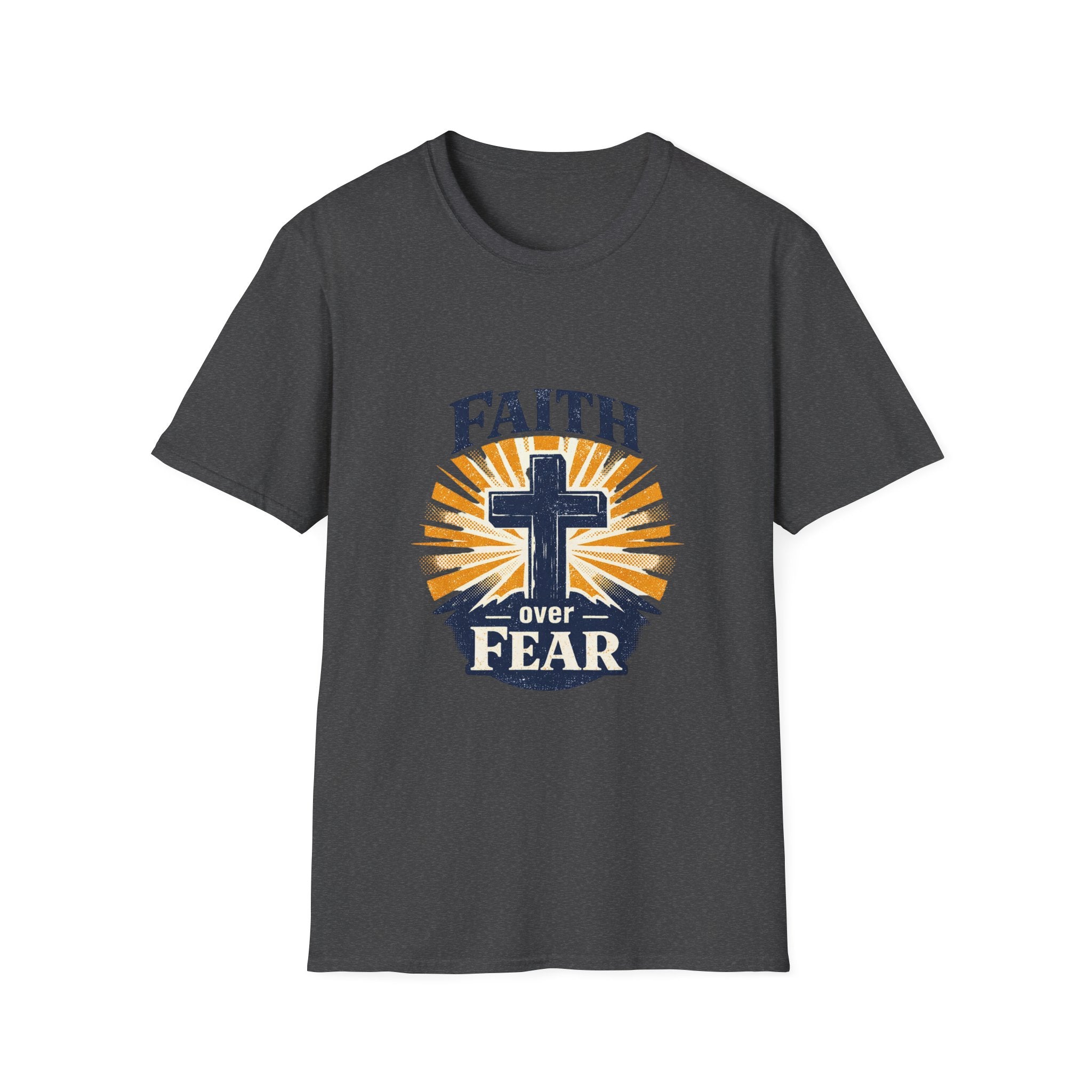 Faith Over Fear T-Shirt — Christian Cross Inspirational Tee