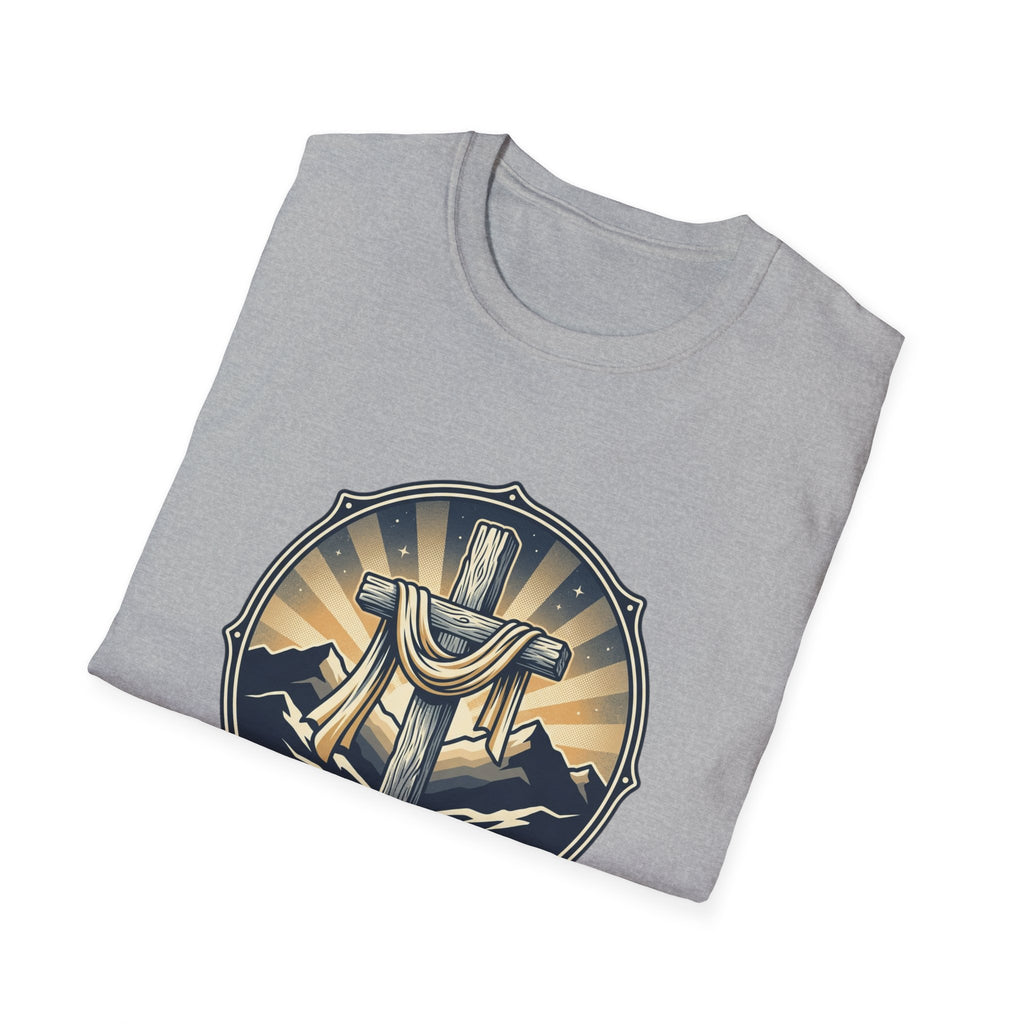 Christian T-Shirt — "Thankful God Is In Control" Cross Design
