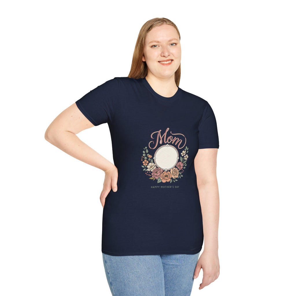 Mom Floral Photo Frame T-Shirt — Mother’s Day Keepsake Tee