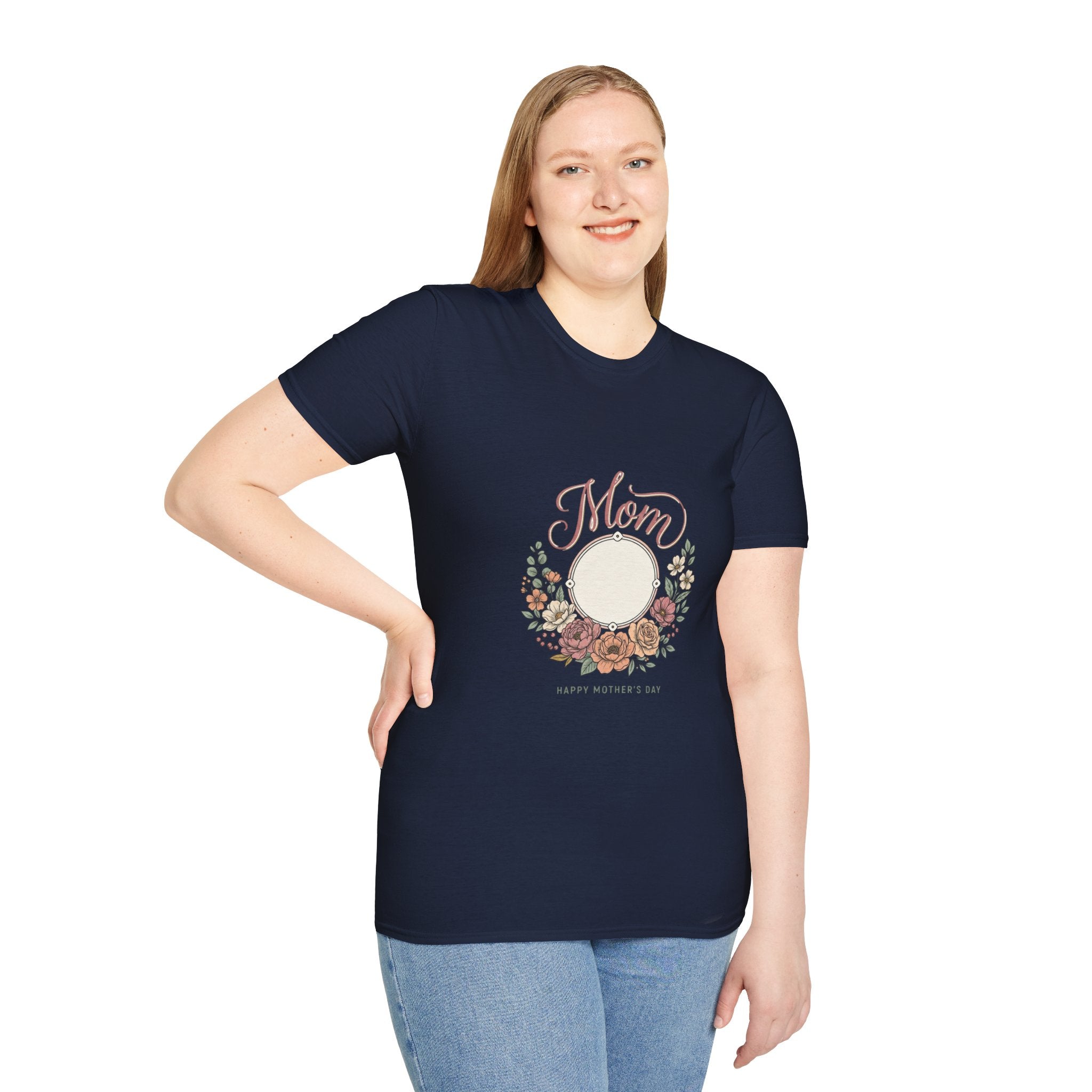 Mom Floral Photo Frame T-Shirt — Mother’s Day Keepsake Tee